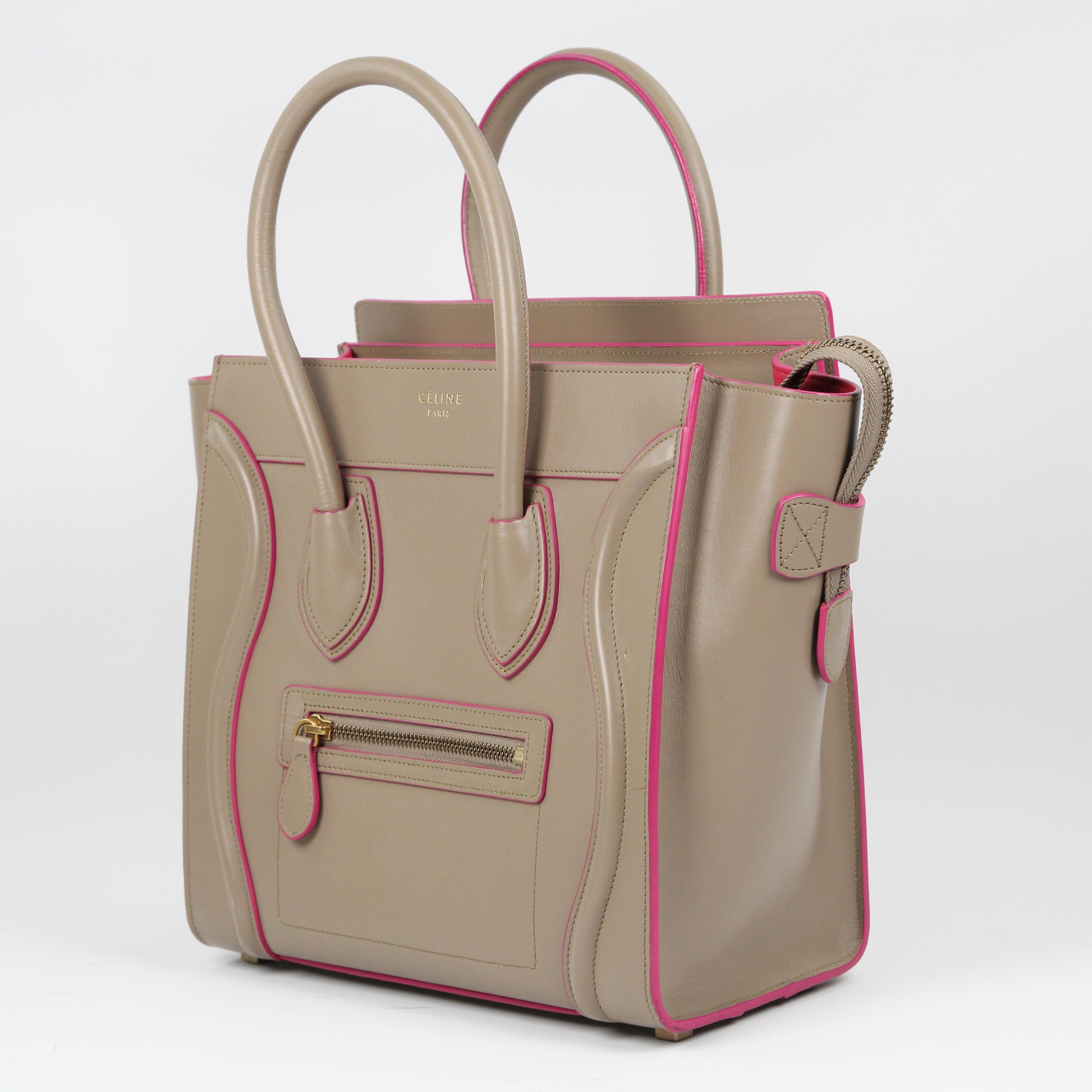 Celine Luggage leather handbag For Sale 12