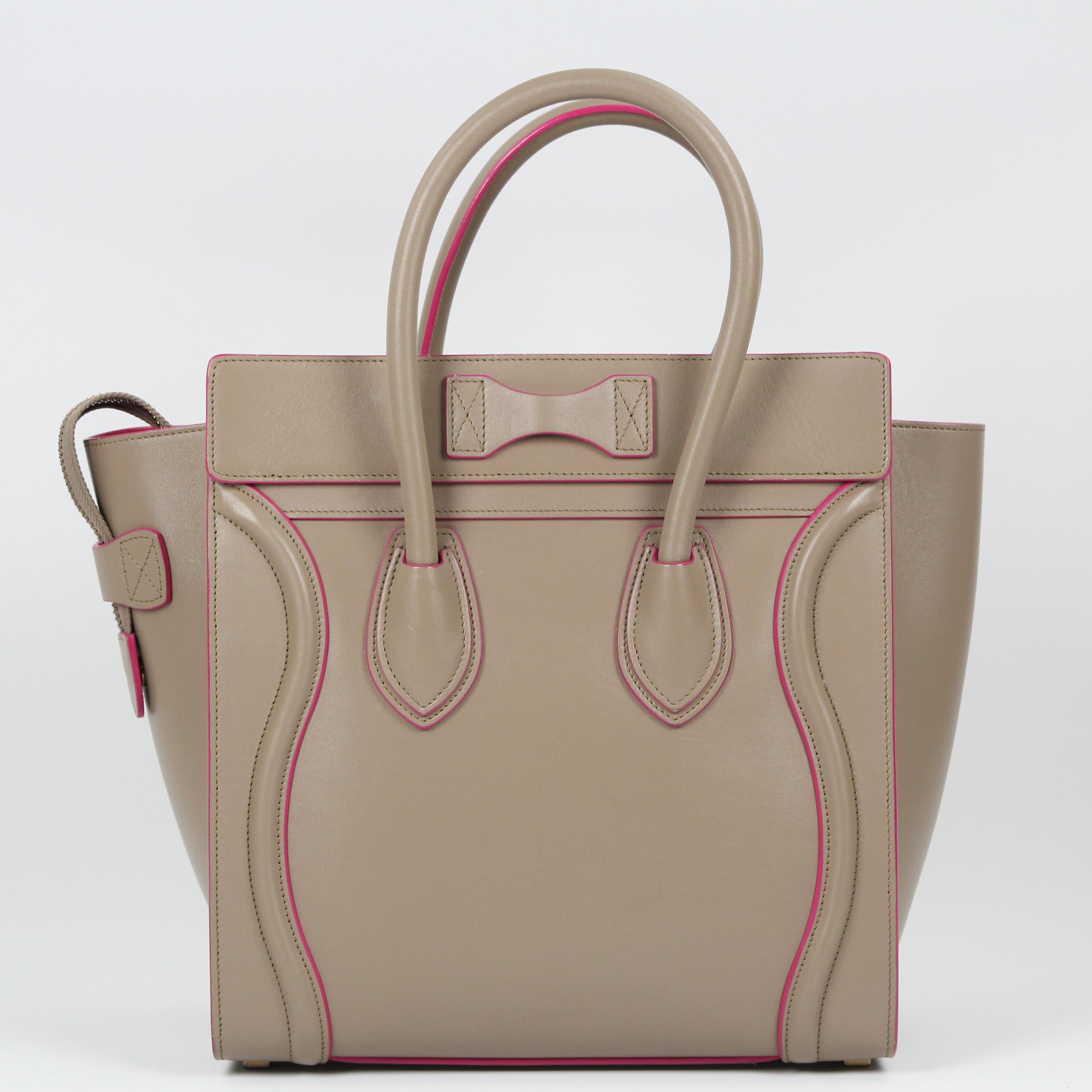 Celine Luggage leather handbag For Sale 14