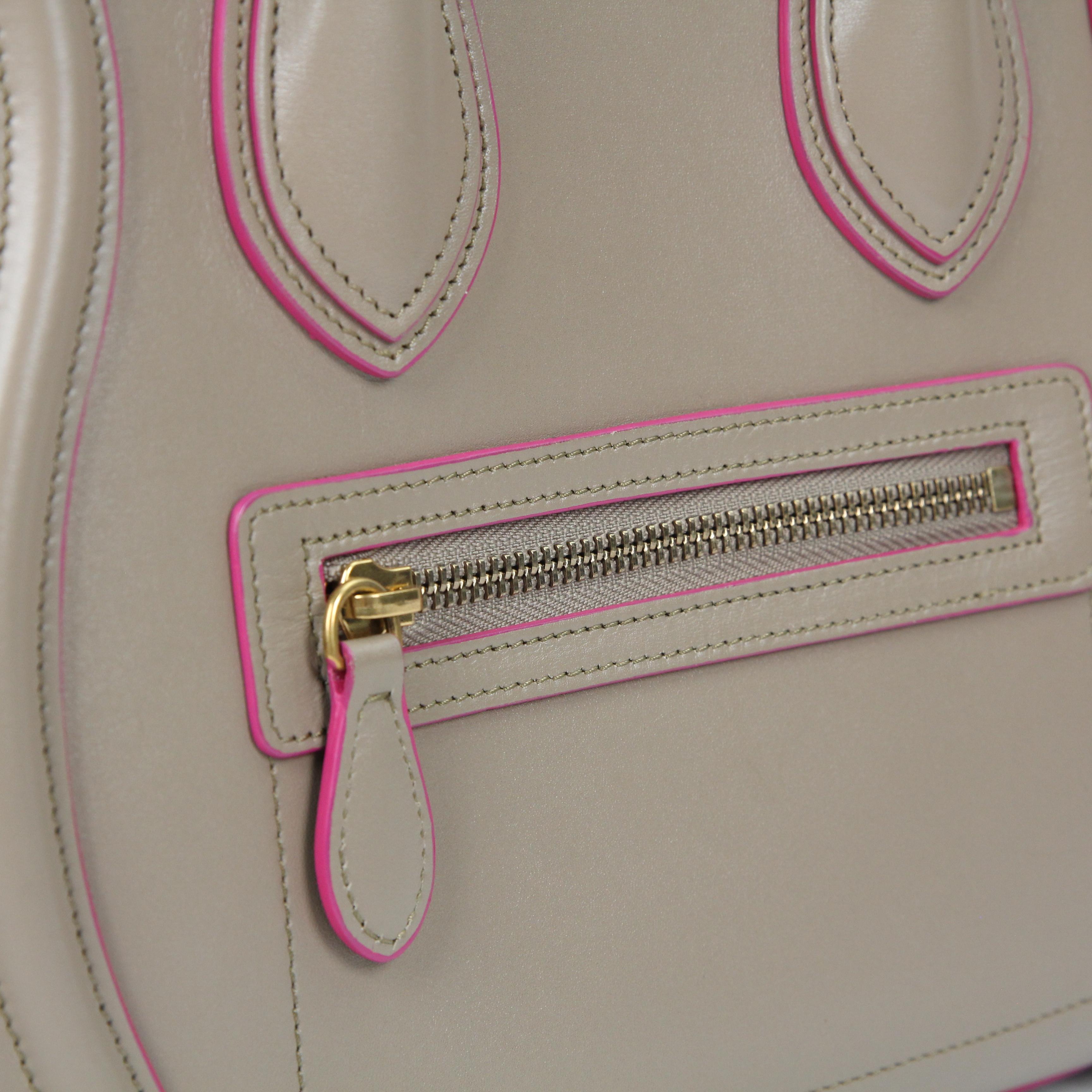Celine Luggage leather handbag For Sale 16