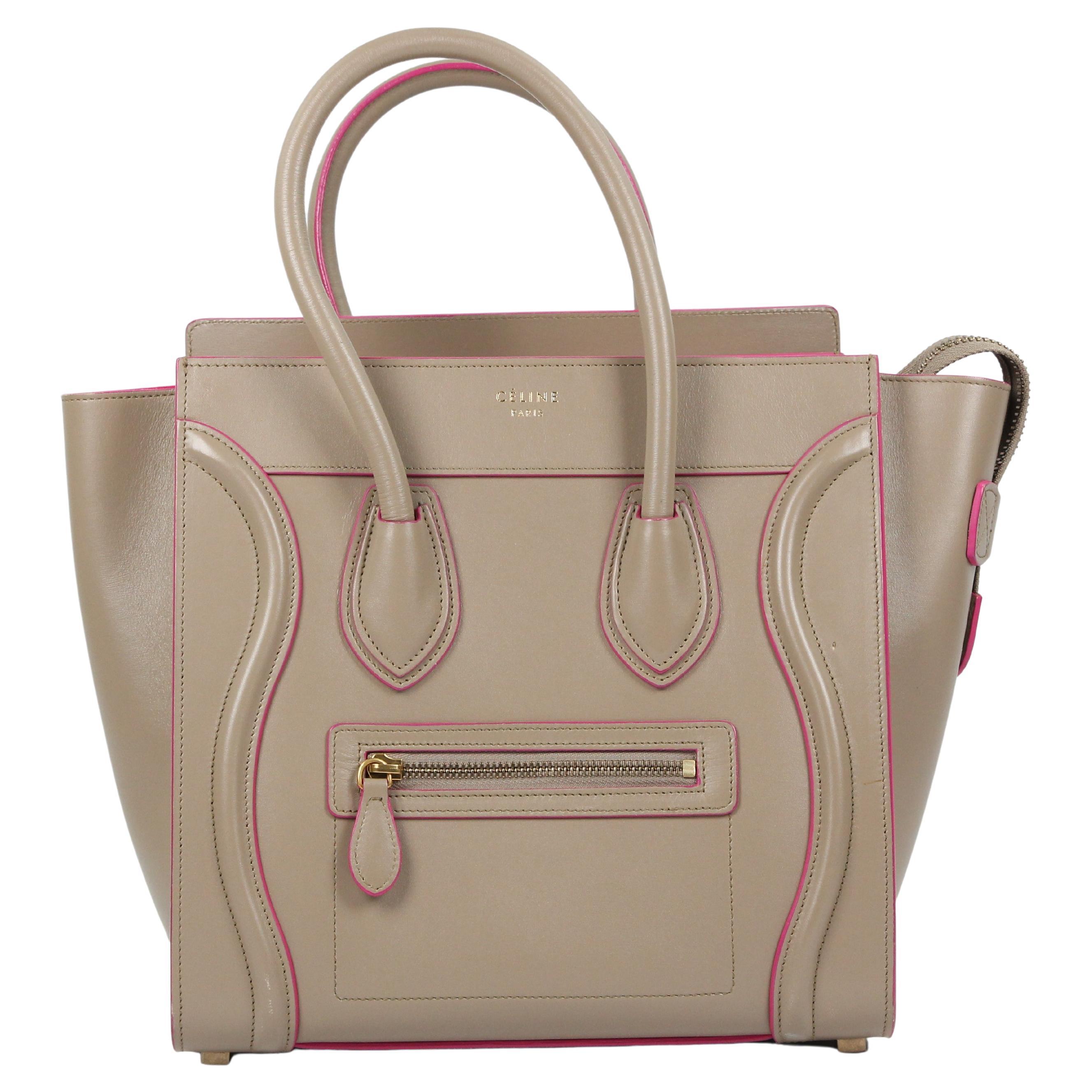 Celine Luggage leather handbag For Sale
