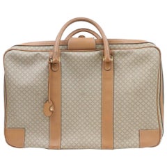 Céline Luggage Micro Gg Logo Suitcase 870268 Brown Coated Canvas Weekend/Travel