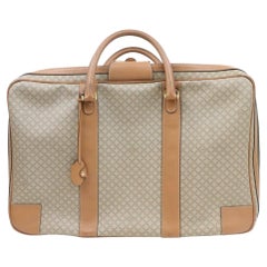 Vintage Céline Luggage Micro Gg Monogram Logo Suitcase 870268 Brown Coated Canvas Weeken