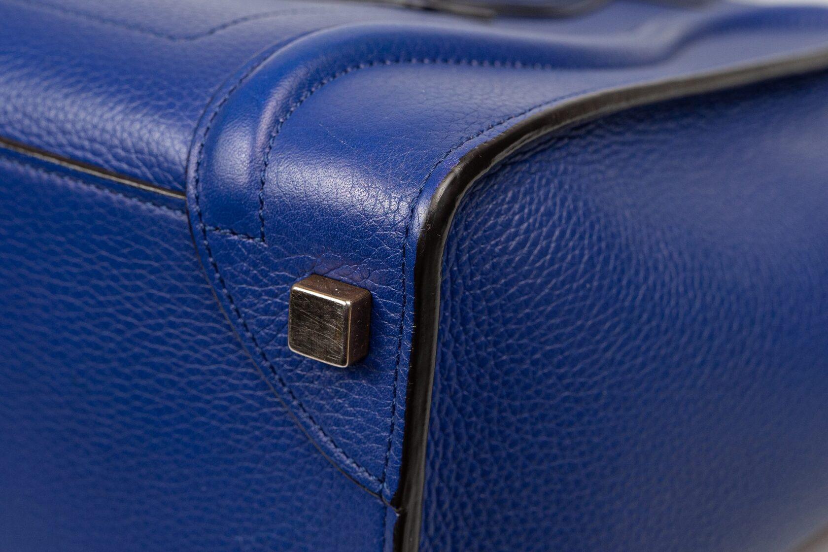 Celine Luggage Micro in Grained Calfskin For Sale 2