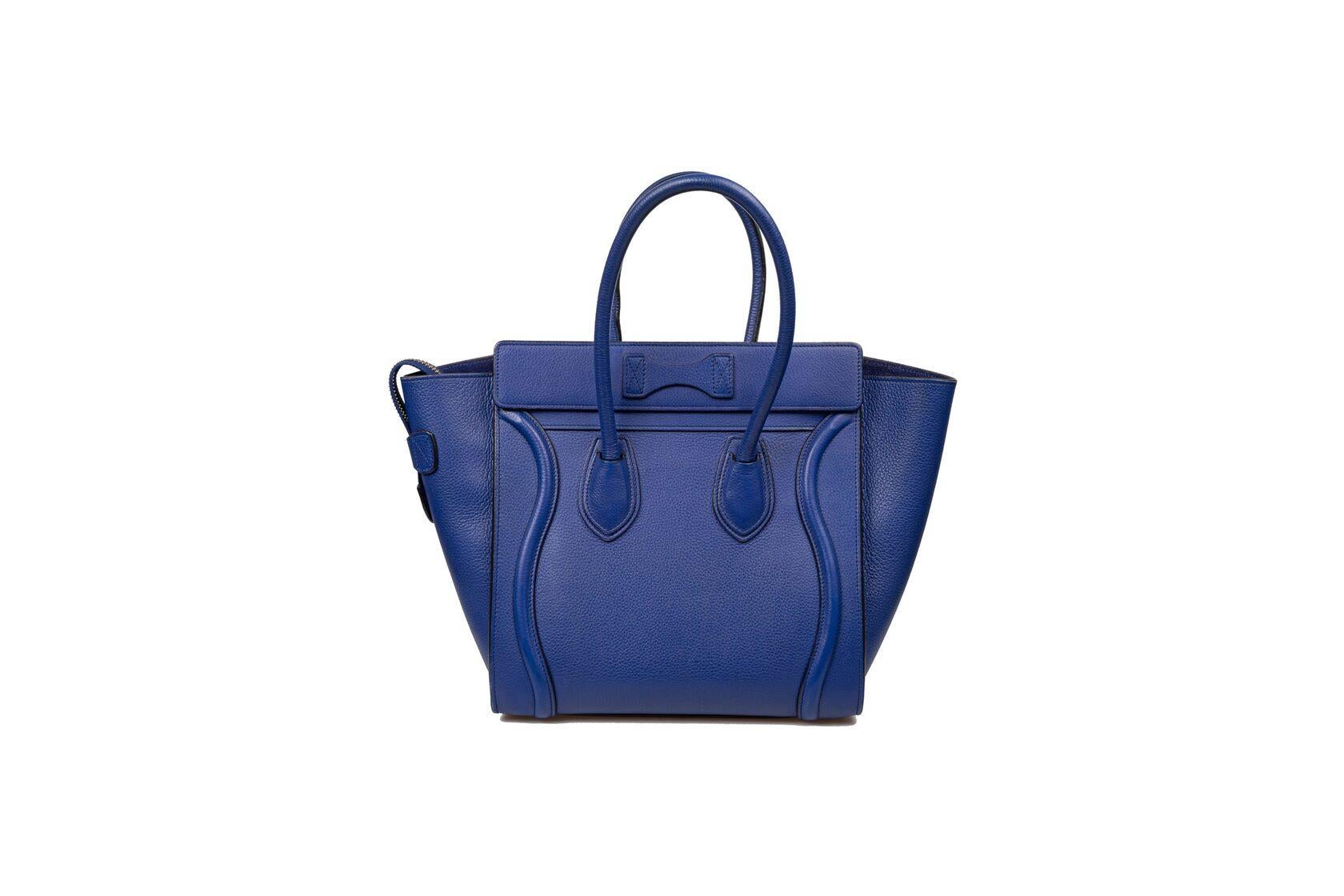 Celine Luggage Micro in Grained Calfskin For Sale 3