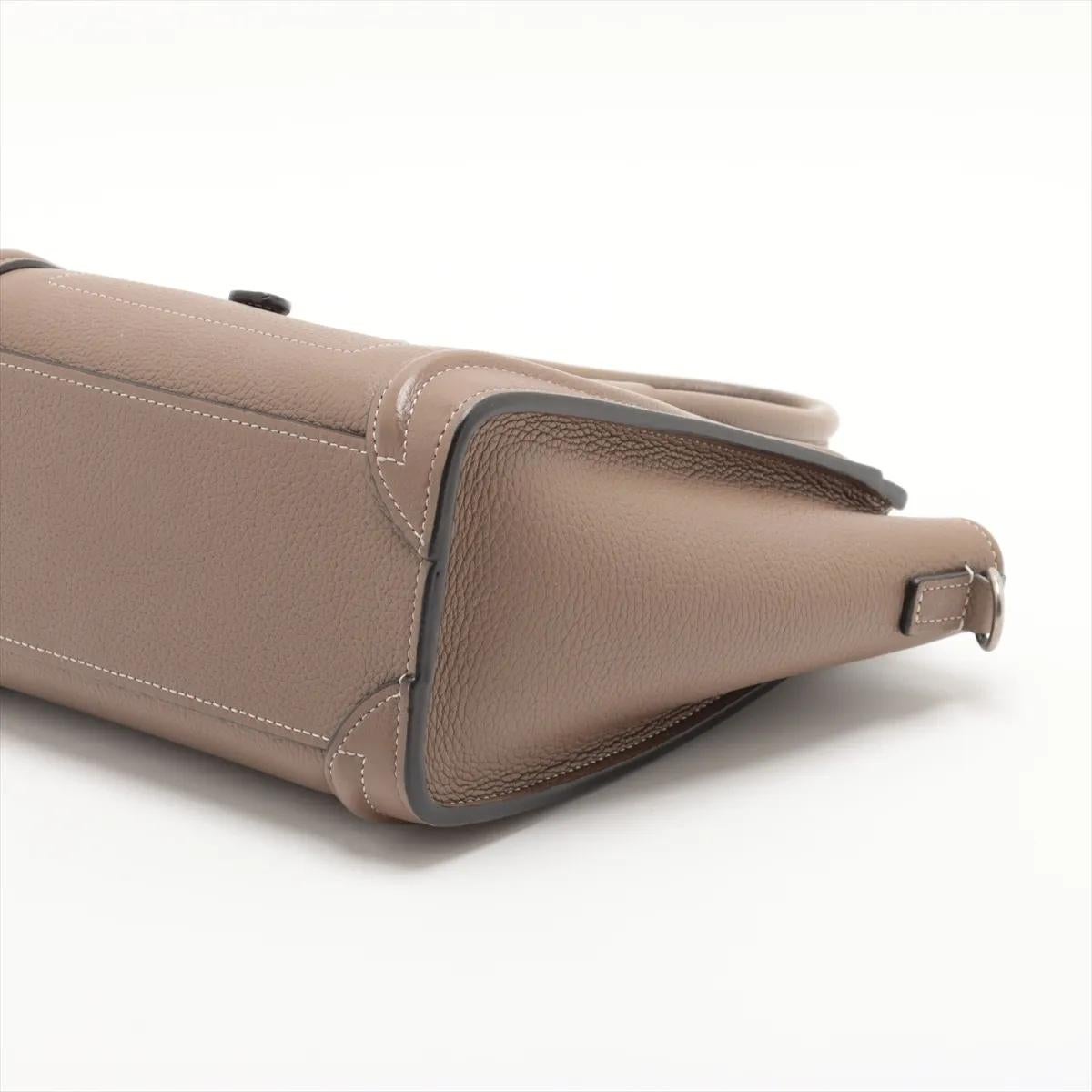 *Celine Borsa in pelle Micro Shopper Grigio In condizioni buone a Indianapolis, IN