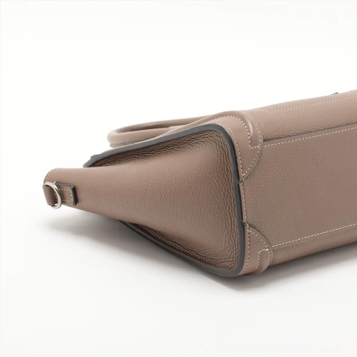 Donna *Celine Borsa in pelle Micro Shopper Grigio