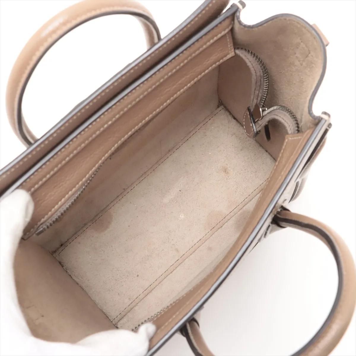 *Celine Borsa in pelle Micro Shopper Grigio 4