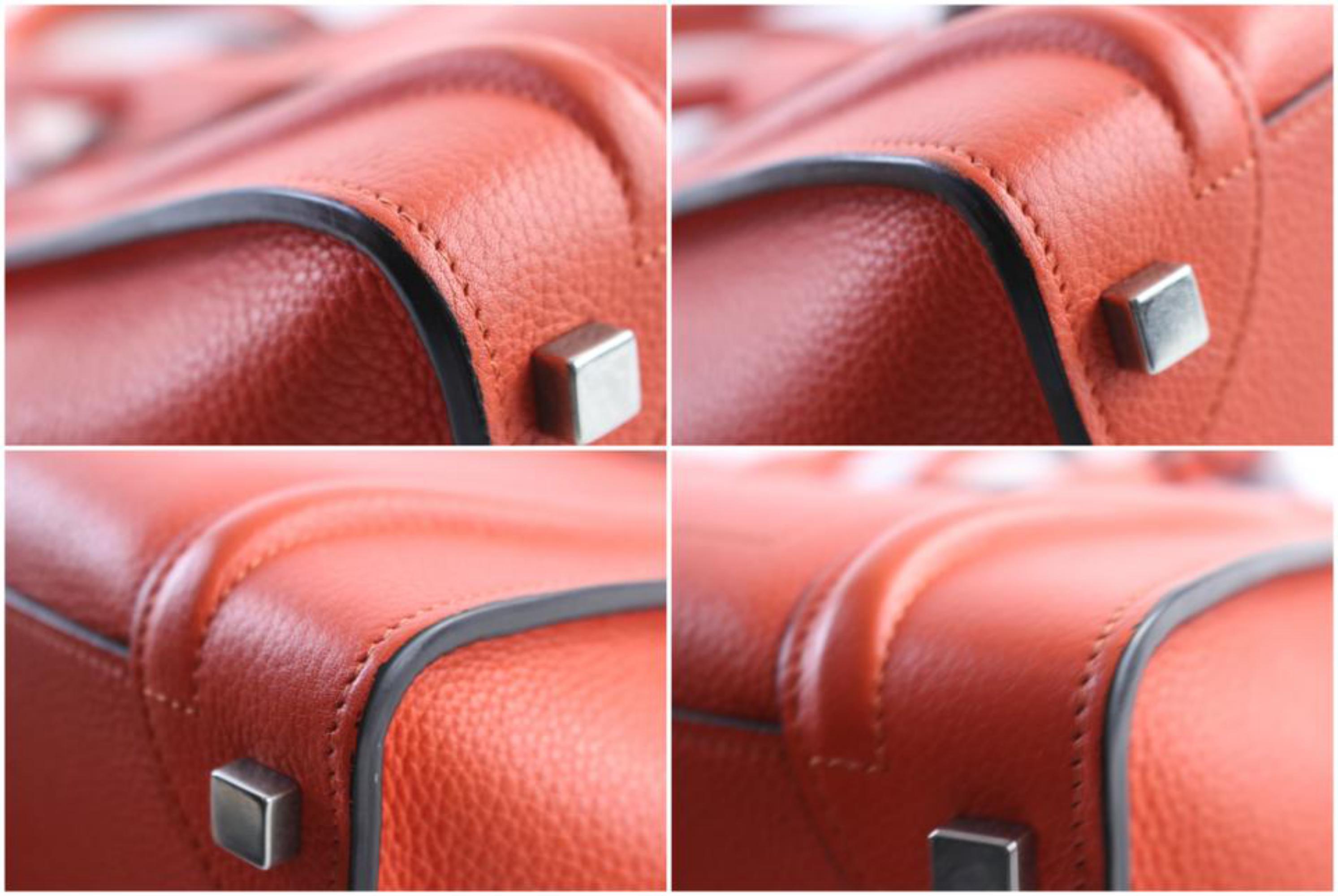 Céline Luggage Mini 29cer0501 Vermillion Leather Shoulder Bag For Sale 5