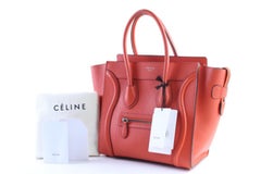 Céline Luggage Mini 29cer0501 Vermillion Leather Shoulder Bag