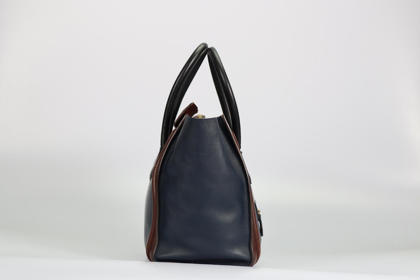 Celine Luggage Mini Leather Tote Bag For Sale 3