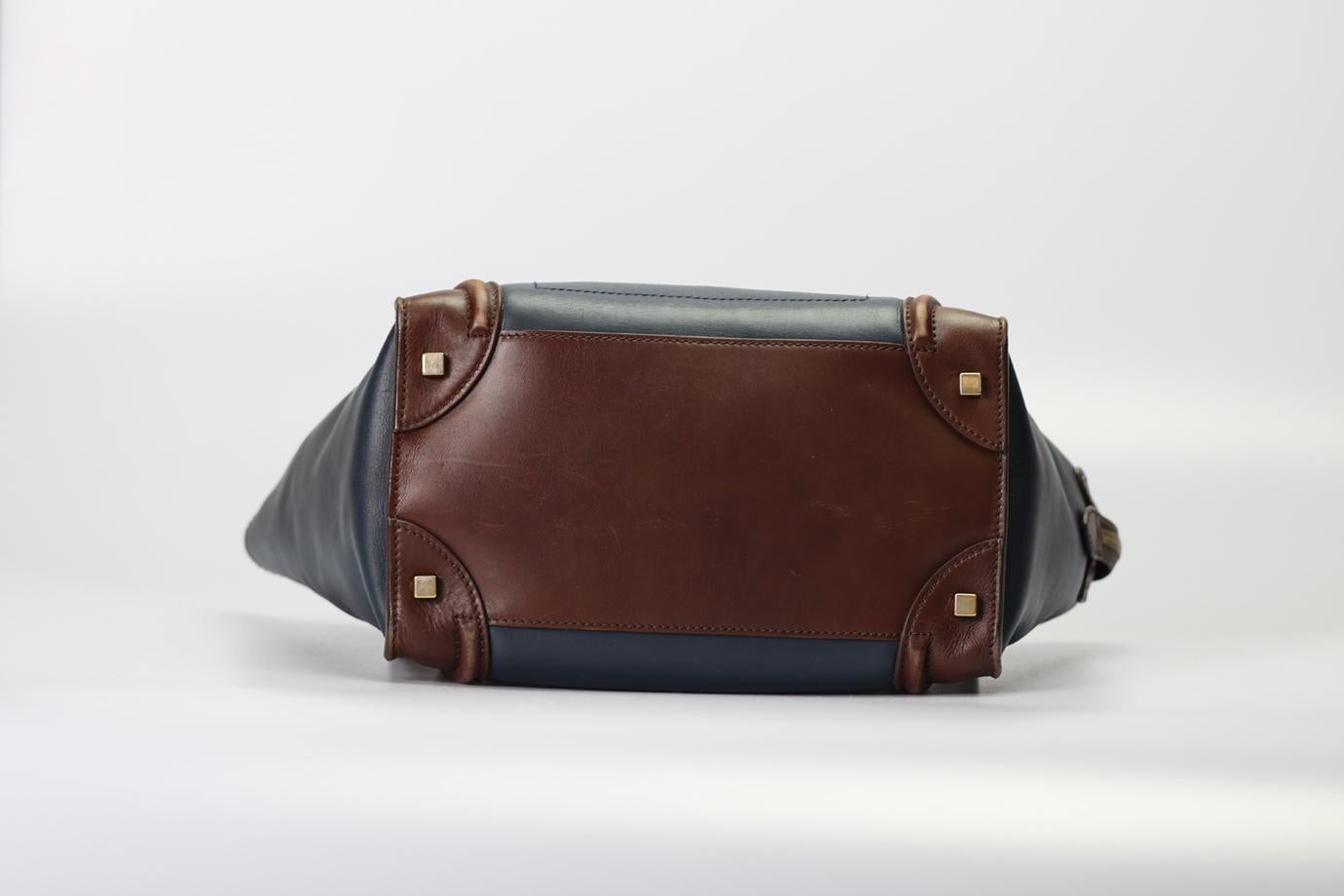 Celine Luggage Mini Leather Tote Bag en vente 4