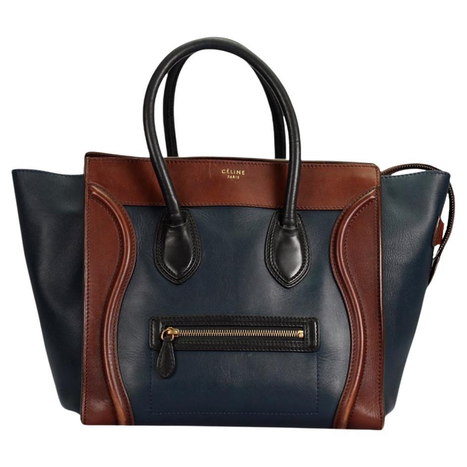 Celine Luggage Mini Leather Tote Bag For Sale