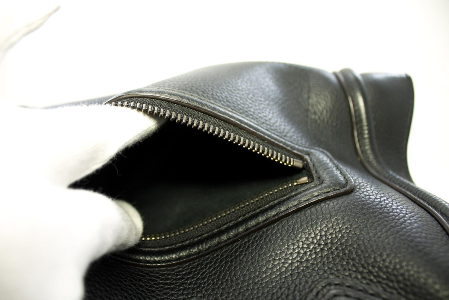 CELINE Luggage Mini Shopper Bag Handbag Leather Black 11