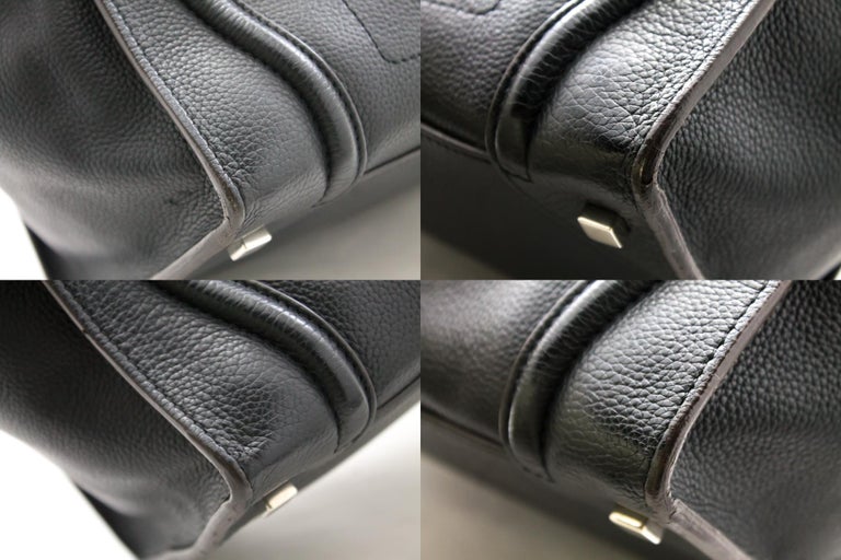 CELINE Luggage Mini Shopper Bag Handbag Leather Black For Sale at 1stDibs