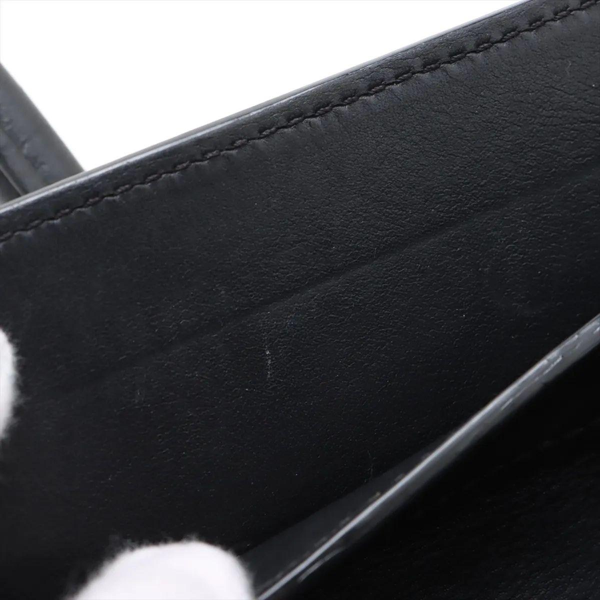 Celine Luggage Mini Shopper Leather Handbag Black For Sale 10