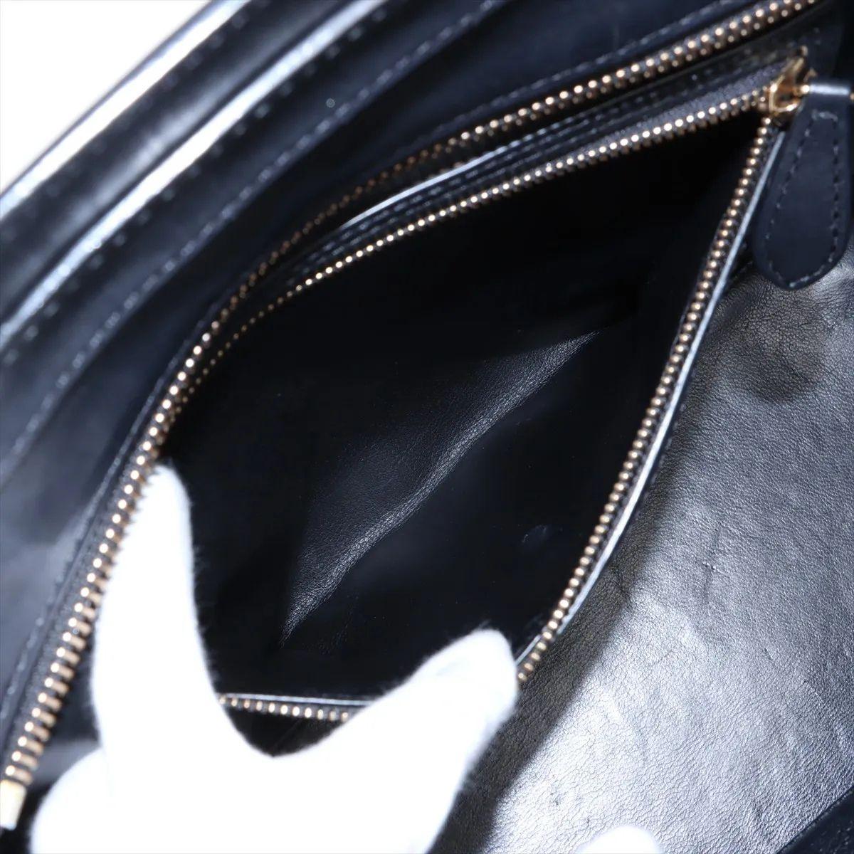 Celine Luggage Mini Shopper Leather Handbag Black For Sale 5