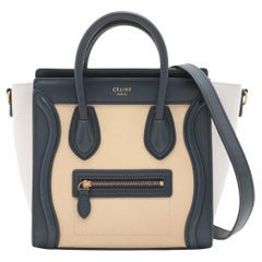 Celine Luggage Nano Luggage Leather Two-Way Handbag Multicolor