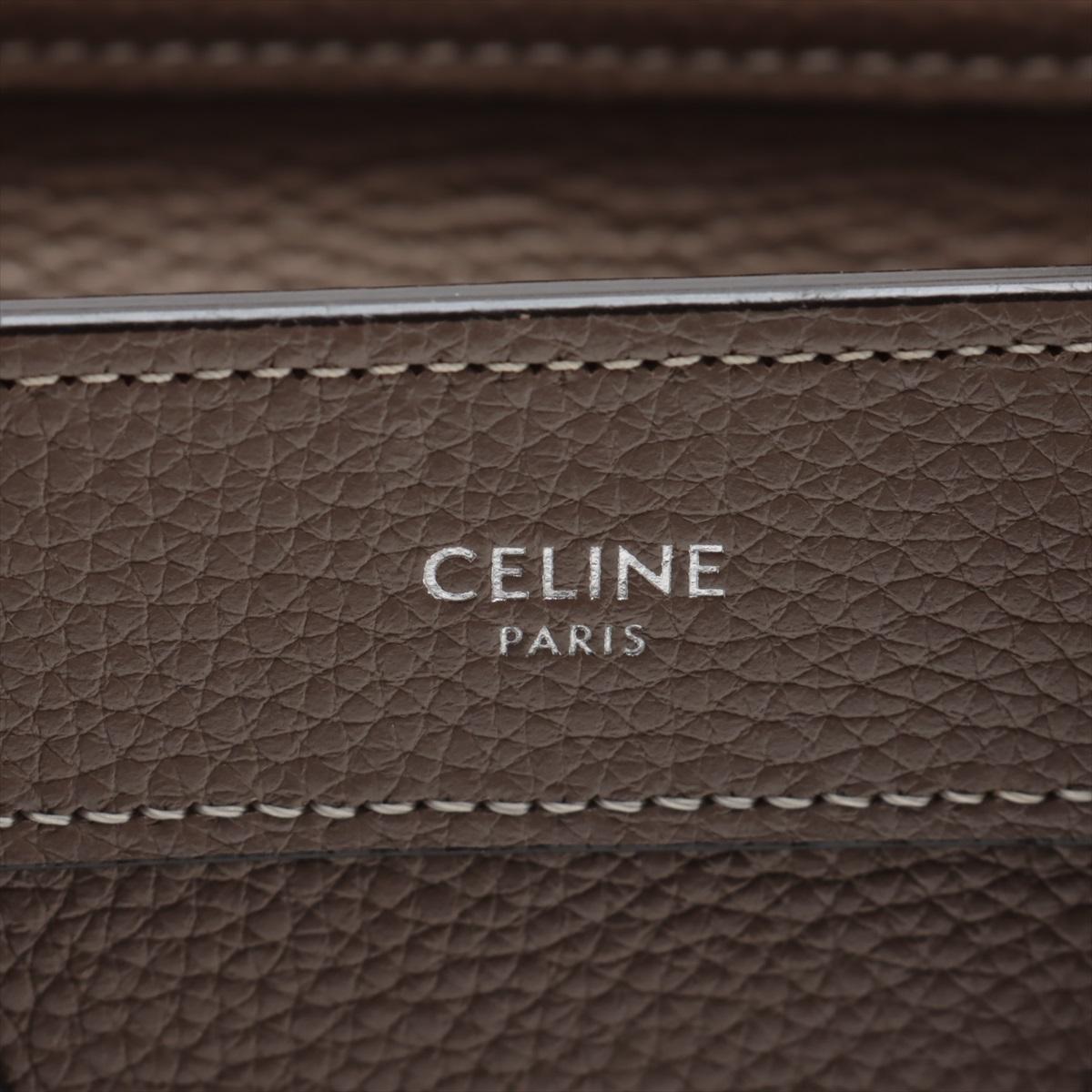 Bolso Celine Luggage Nano Shopper Piel Gris * PREORDEN * 8