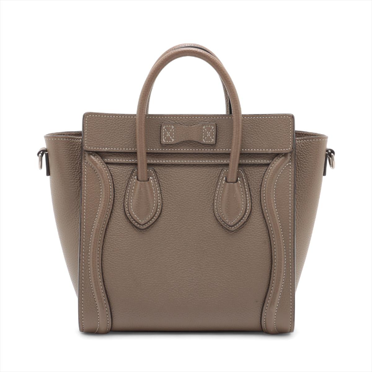 Femenino o masculino Bolso Celine Luggage Nano Shopper Piel Gris * PREORDEN *