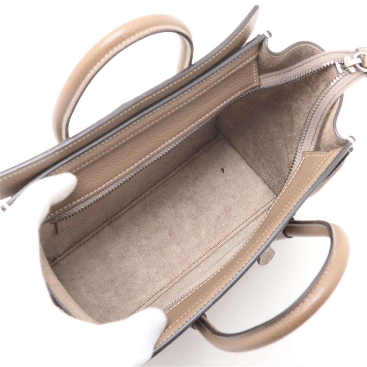 Bolso Celine Luggage Nano Shopper Piel Gris * PREORDEN * 5