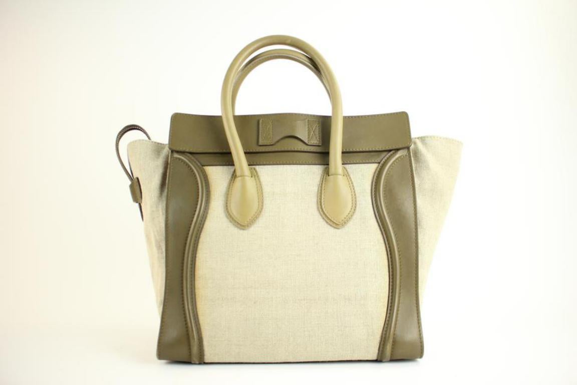 Céline Luggage Olive Mini 13cela2617 Beige Satchel In Fair Condition In Forest Hills, NY