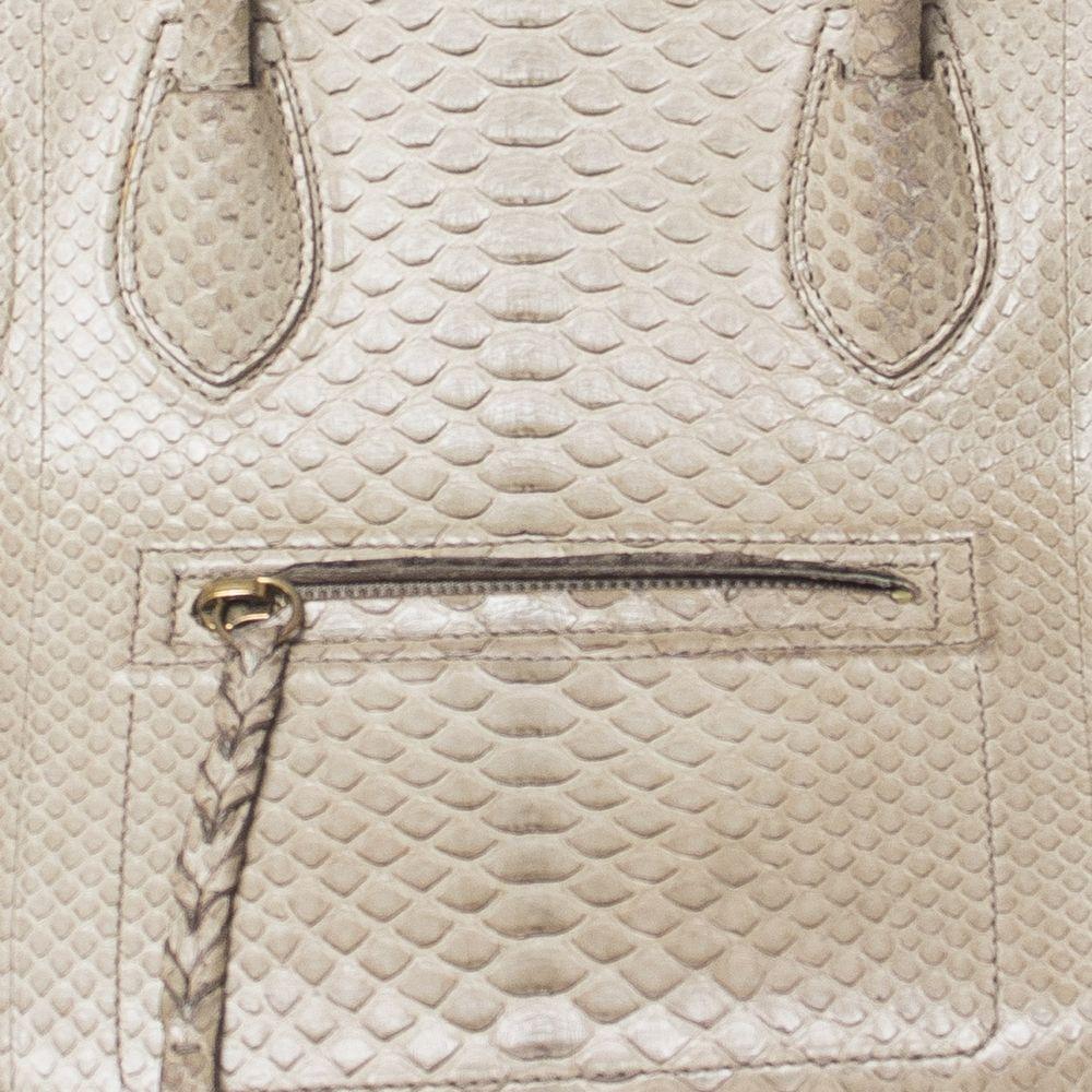 Beige Celine Luggage Phantom Python Handbag 2013