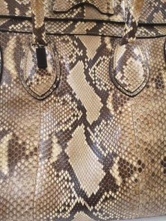 Cèline Luggage python skin handle bag