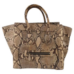 Bolso con asa de piel de pitón Cèline Luggage