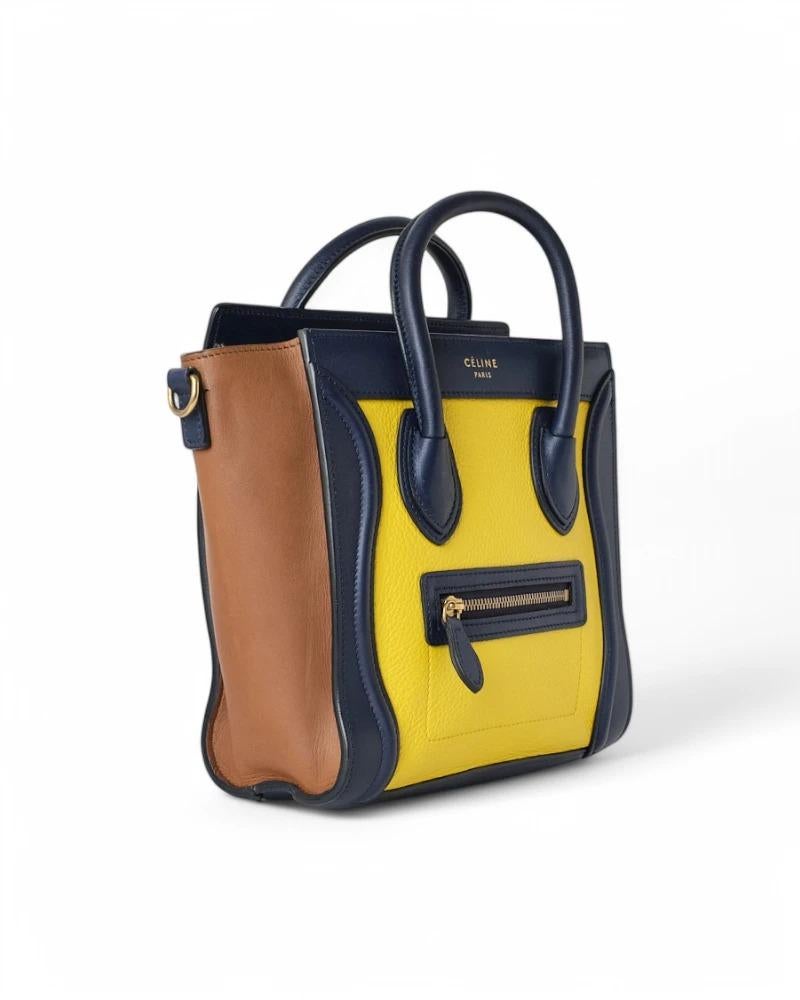 Black Celine Luggage Small Tricolor