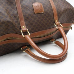 Céline Macadam Boston Duffle 866211 Brown Coated Canvas Weekend/Travel Bag