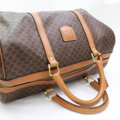 Céline Macadam Boston Duffle 867434 Brown Coated Canvas Weekend/Travel Bag