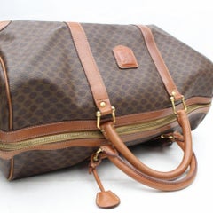 Céline Macadam Boston Duffle 869191 Brown Coated Canvas Weekend/Travel  Bag