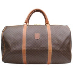 Céline Macadam Boston Duffle 869238 Brown Coated Canvas Weekend/Travel Bag