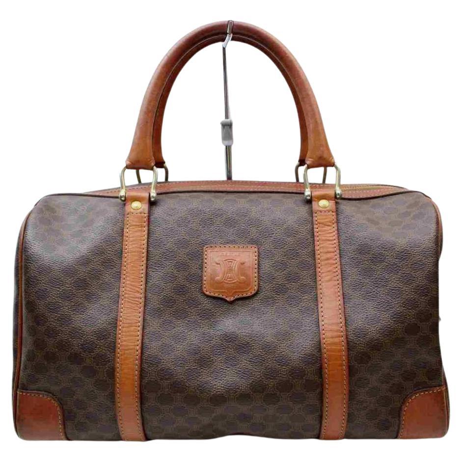 Céline Macadam Boston Duffle Monogam Triomphe 860050 Brown Coated Canvas Weekend