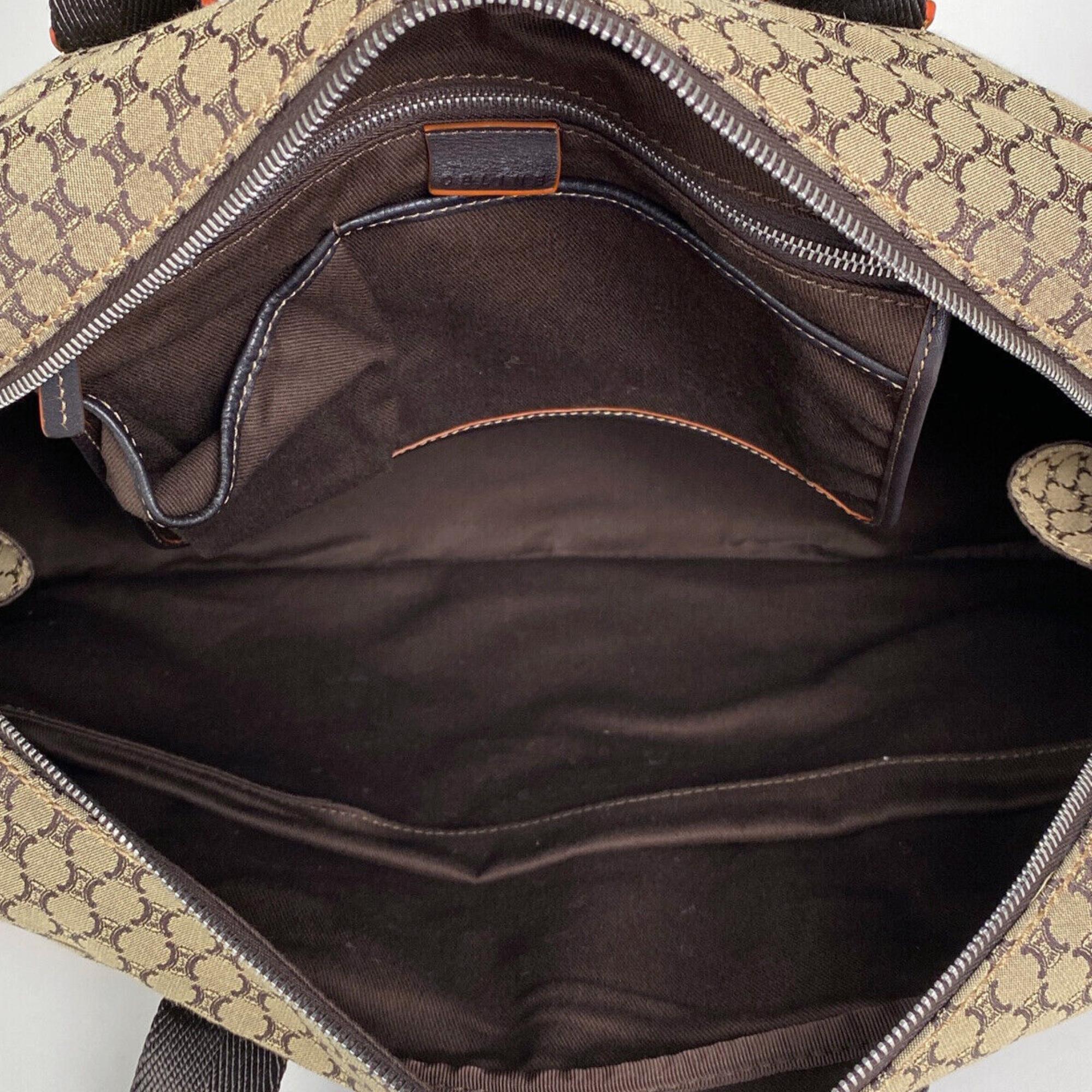 Celine Macadam Brown Monogram Overnight Travel Bag In Excellent Condition In Montreal, Quebec