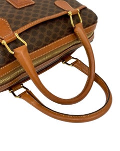 Celine Macadam Canvas Boston Hand Bag