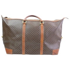 Céline Macadam Convertible Duffle 866687 Brown Coated Canvas Weekend/Travel Bag