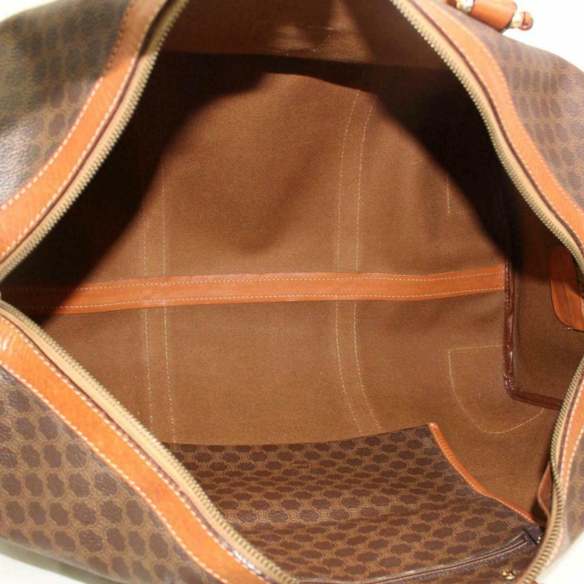 Céline Macadam Duffle Boston 870635 Brown Coated Canvas Weekend/Travel Bag For Sale 5