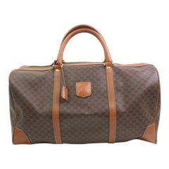 Céline Macadam Duffle Boston 870635 Brown Coated Canvas Weekend/Travel Bag