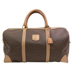 Céline Macadam Duffle Boston  with Lock Key Set 870632 Brown Coated /Travel Bag