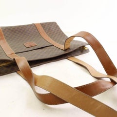 Céline Macadam Monogram 866497 Brown Coated Canvas Tote