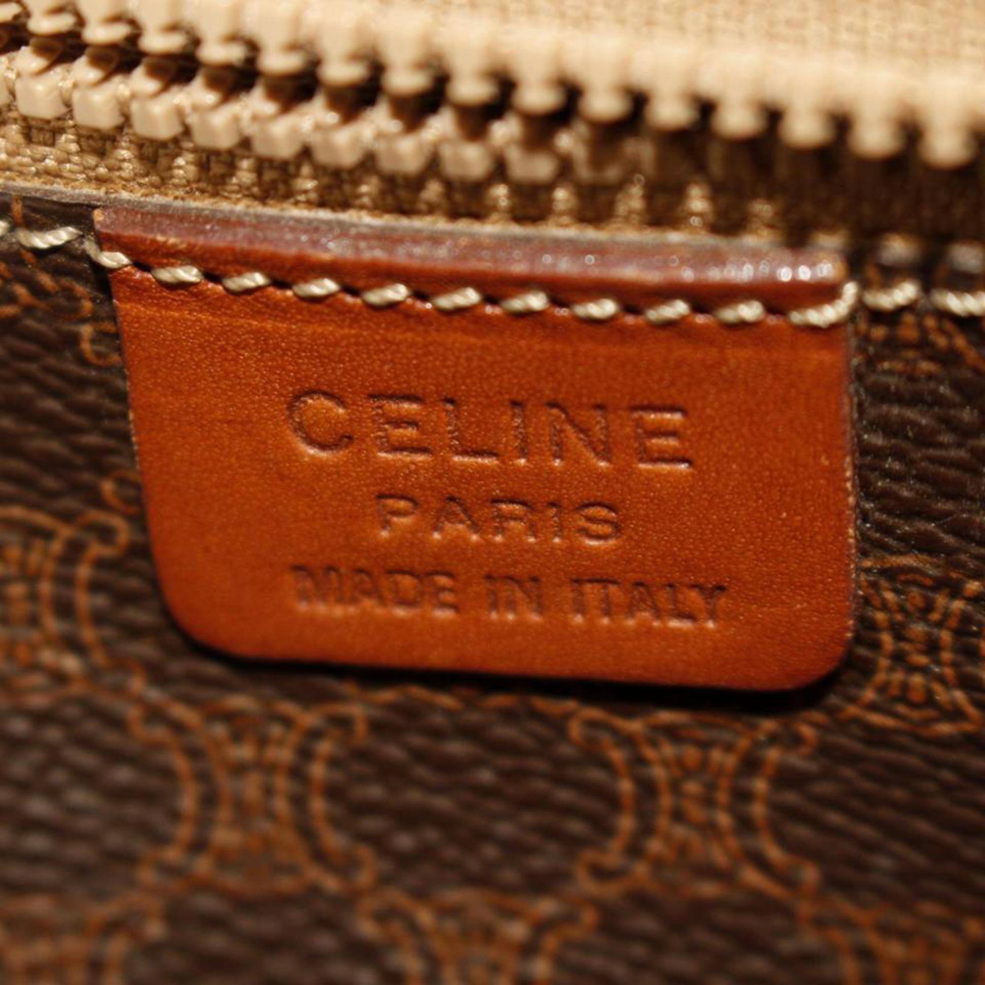 Women's Céline Macadam Monogram 866497 Brown Coated Canvas Tote For Sale
