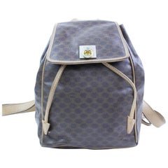 Vintage Céline Macadam Monogram 866775 Brown Coated Canvas Backpack