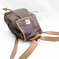 Céline Macadam Monogram 867250 Brown Coated Canvas Backpack