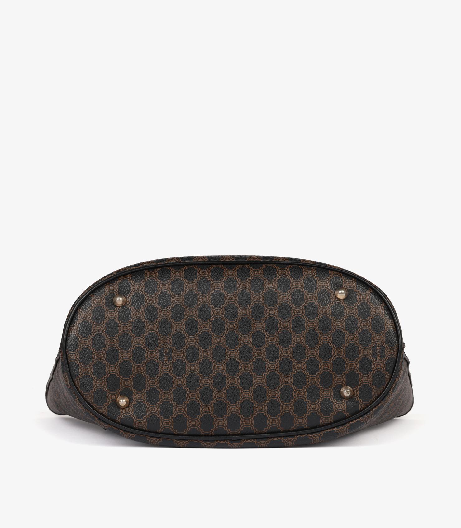 Bolso bandolera vintage Celine Macadam Monograma de lona revestida y piel de becerro en venta 2