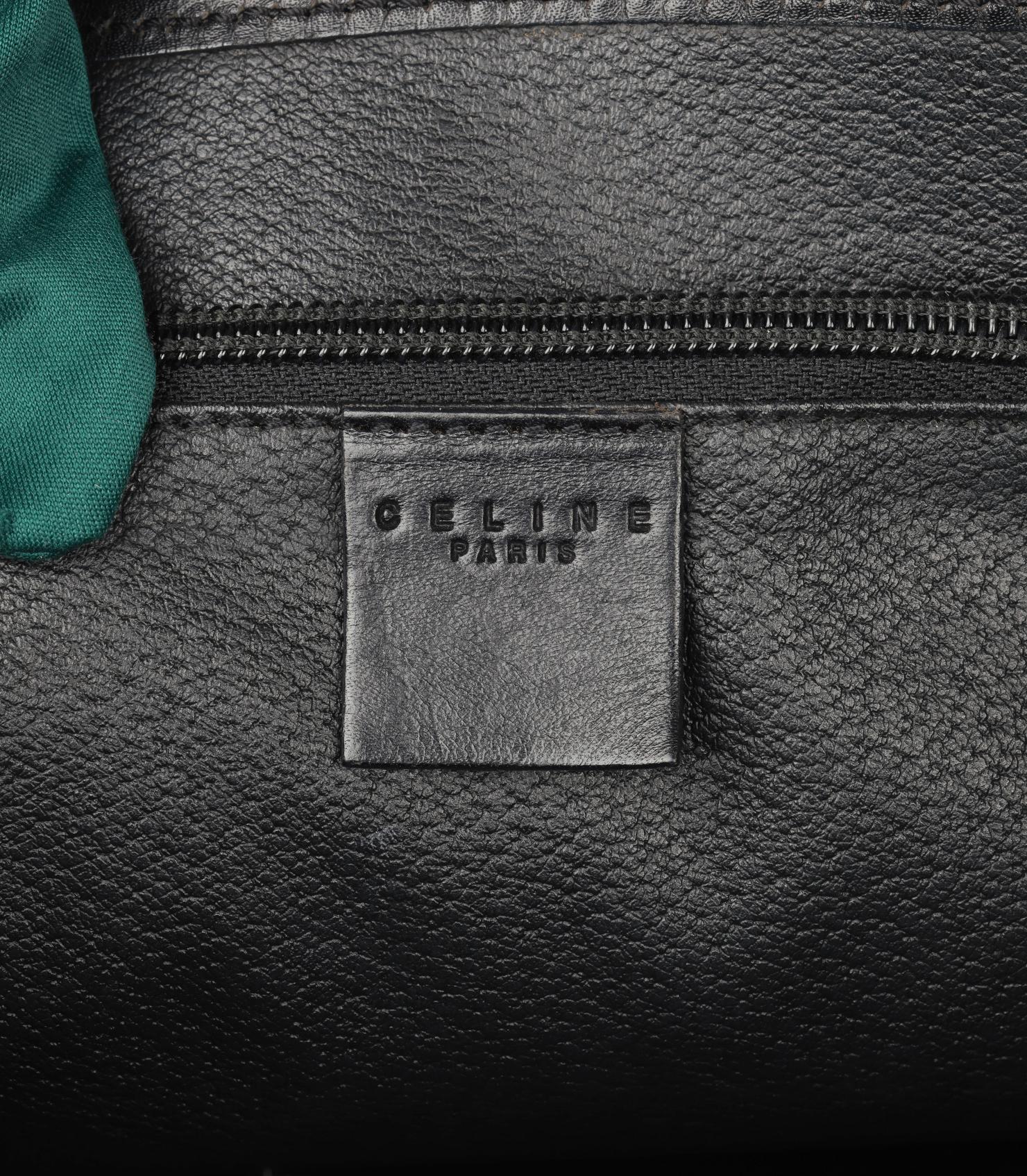 Bolso bandolera vintage Celine Macadam Monograma de lona revestida y piel de becerro en venta 3
