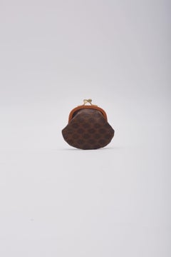 Celine Macadam Monogram Gold Clasp Coin Pochette