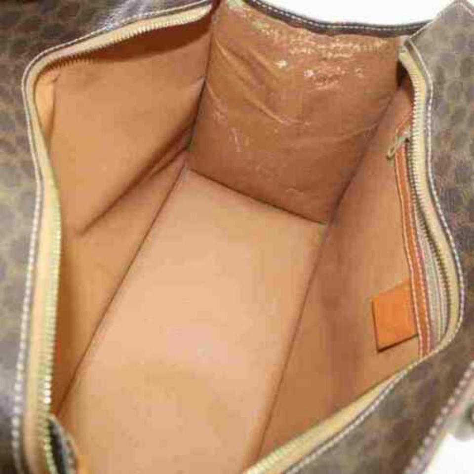 Céline Macadam Monogram Lunchbox Satchel 872902 Brown Coated Canvas Tote 4