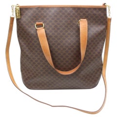 Vintage Céline Macadam Monogram Shopper 2way 868364 Brown Coated Tote