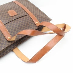Céline Macadam Monogram Shopper 866379 Brown beschichtetes Canvas Tote